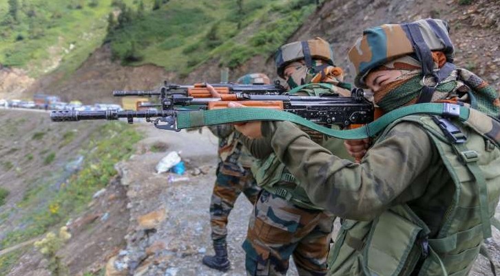 '02 infiltrating terrorists neutralised at Machal Sector, arms & ammunation recovered'